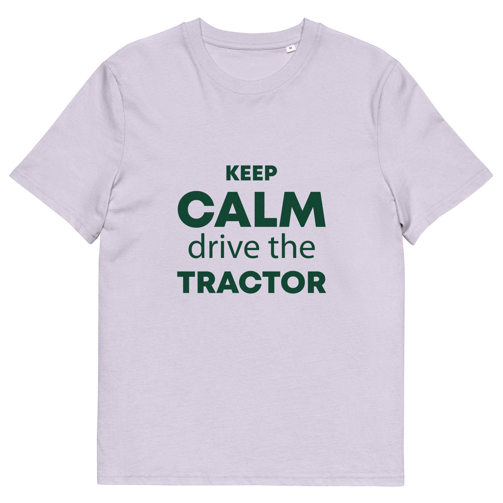 The Tractors Mugs Store Lavender / S KEEP CALM drive the TRACTOR Unisex organic cotton t-shirt Quality Farmers Merch