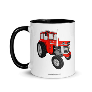 The Tractors Mugs Store Massey Ferguson 185 | Mug with Color Inside Quality Farmers Merch
