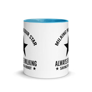 The Tractors Mugs Store Milking Parlour Star Mug with Color Inside Quality Farmers Merch
