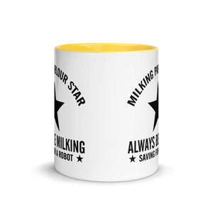 The Tractors Mugs Store Milking Parlour Star Mug with Color Inside Quality Farmers Merch