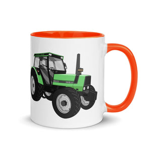 The Tractors Mugs Store Mug with Color Inside Orange Deutz Fahr DX 6.30 Mug with Color Inside Quality Farmers Merch