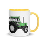 The Tractors Mugs Store Mug with Color Inside Yellow Deutz Fahr DX 4.50 Mug with Color Inside Quality Farmers Merch