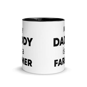 The Tractors Mugs Store My Daddy is a Farmer Mug with Color Inside Quality Farmers Merch