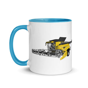 The Tractors Mugs Store New Holland CR Combine Harvester (2004). Mug with Color Inside Quality Farmers Merch