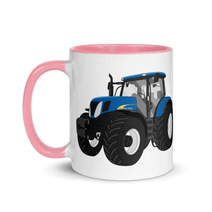 The Tractors Mugs Store New Holland The 7040 -1 Mug with Color Inside Quality Farmers Merch
