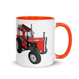 The Tractors Mugs Store Orange Massey Ferguson 290 Mug with Color Inside Quality Farmers Merch