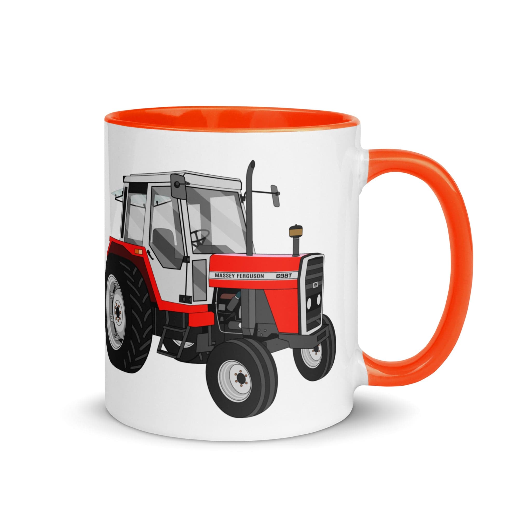 The Tractors Mugs Store Orange Massey Ferguson 698T Mug with Color Inside Quality Farmers Merch