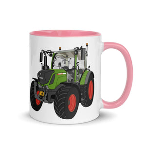 The Tractors Mugs Store Pink Fendt Vario 313 Mug with Color Inside Quality Farmers Merch