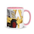 The Tractors Mugs Store Pink JCB 3D 2.0 Mug with Color Inside Quality Farmers Merch
