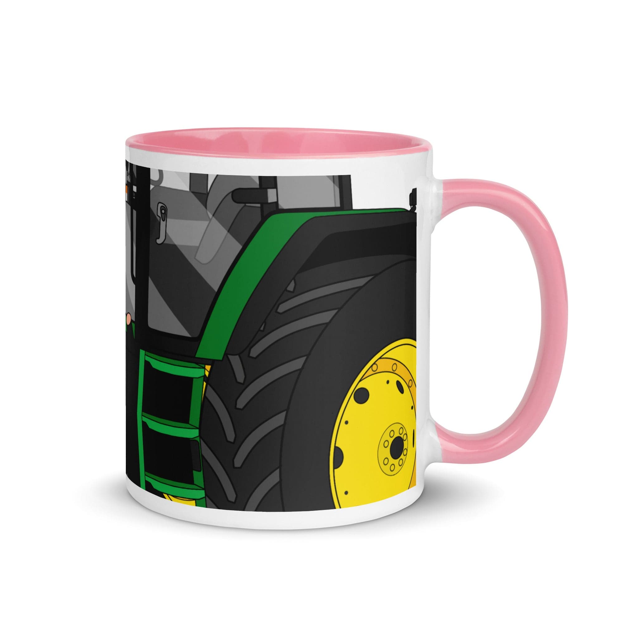 The Tractors Mugs Store Pink John Deere 7810 2.0 Mug with Color Inside Quality Farmers Merch
