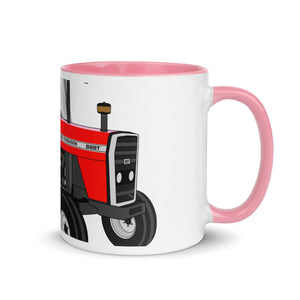 The Tractors Mugs Store Pink Massey Ferguson 698T 2.0 Mug with Color Inside Quality Farmers Merch