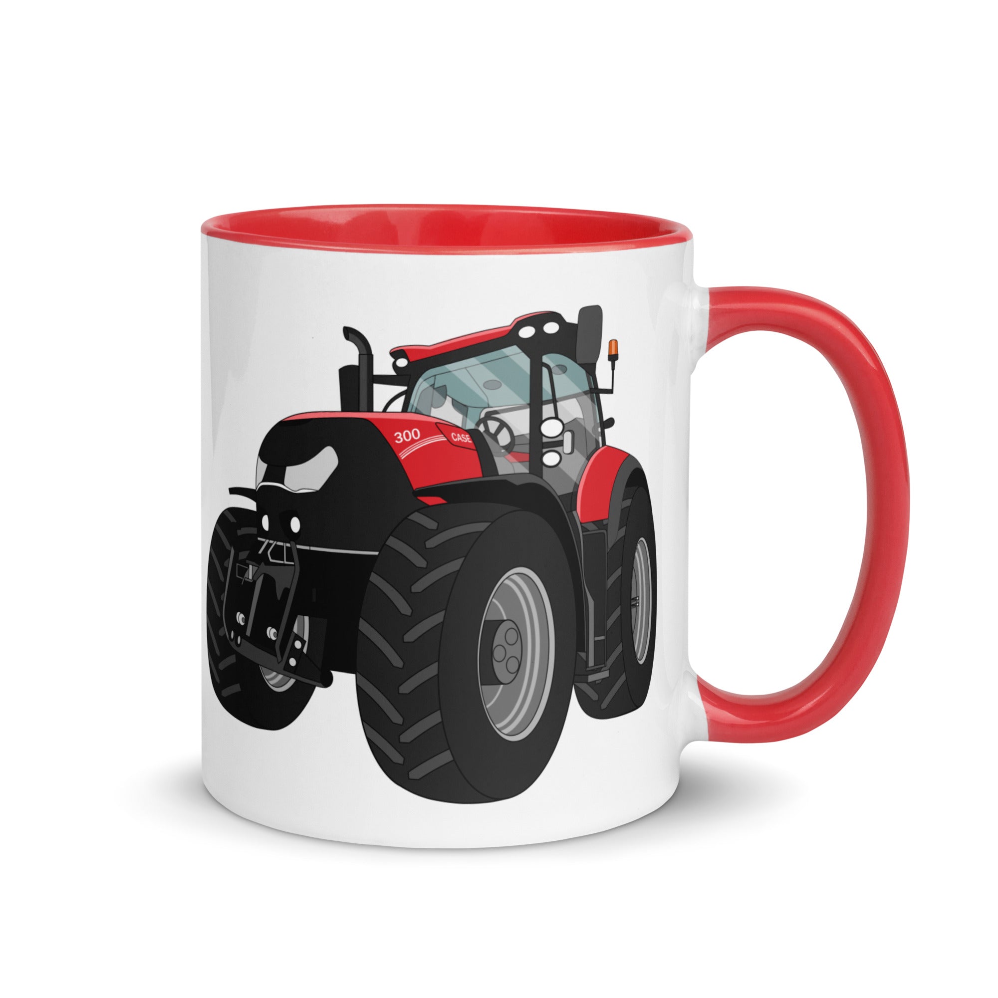 The Tractors Mugs Store Red Case IH Optum 300 CVX Mug with Color Inside Quality Farmers Merch