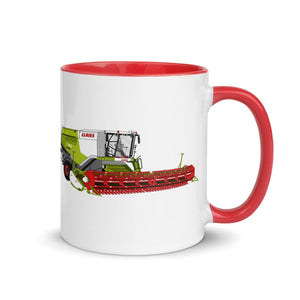The Tractors Mugs Store Red Class Lexion 760 TT Mug with Color Inside Quality Farmers Merch