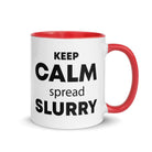 The Tractors Mugs Store Red KEEP CALM spread SLURRY Mug with Color Inside Quality Farmers Merch