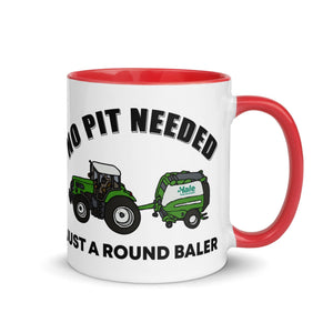The Tractors Mugs Store Red No Pit Needed Mug with Color Inside Quality Farmers Merch