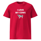 The Tractors Mugs Store Red / S I LOVE MY COWS Unisex organic cotton t-shirt Quality Farmers Merch