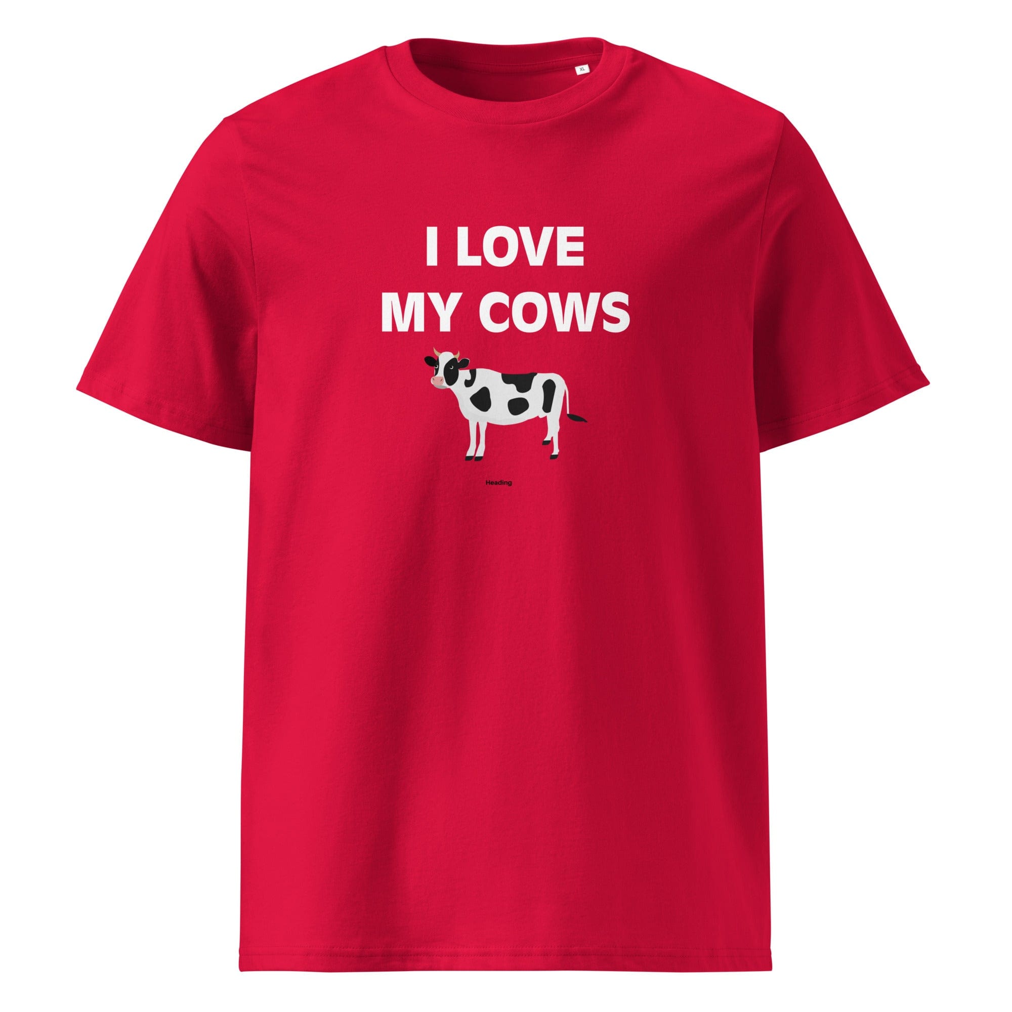 The Tractors Mugs Store Red / S I LOVE MY COWS Unisex organic cotton t-shirt Quality Farmers Merch