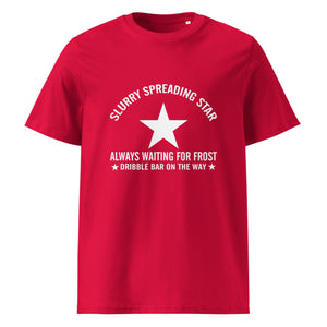 The Tractors Mugs Store Red / S Slurry Speading Star Unisex organic cotton t-shirt Quality Farmers Merch