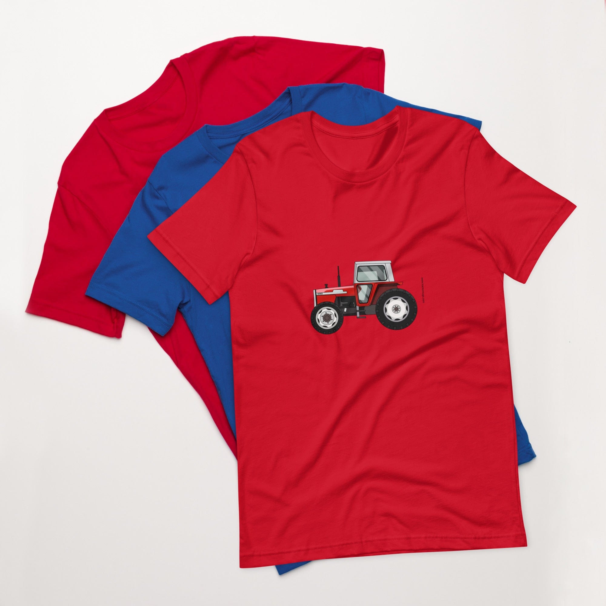 The Tractors Mugs Store Red / XS Massey Ferguson 590 4WD Unisex t-shirt Quality Farmers Merch