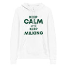 The Tractors Mugs Store S KEEP CALM and KEEP MILKING Unisex hoodie Quality Farmers Merch