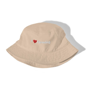 The Tractors Mugs Store Stone I Love Farming Organic Bucket Hat Quality Farmers Merch