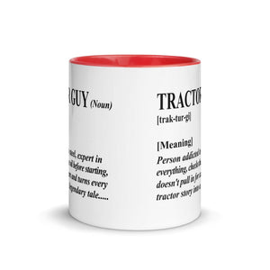 The Tractors Mugs Store Tractor Guy Mug with Color Inside Quality Farmers Merch