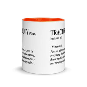 The Tractors Mugs Store Tractor Guy Mug with Color Inside Quality Farmers Merch