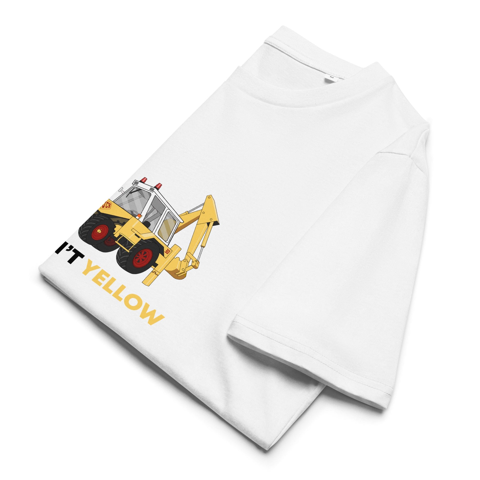 The Tractors Mugs Store White / S If She Ain't Yellow JCB Unisex organic cotton t-shirt Quality Farmers Merch