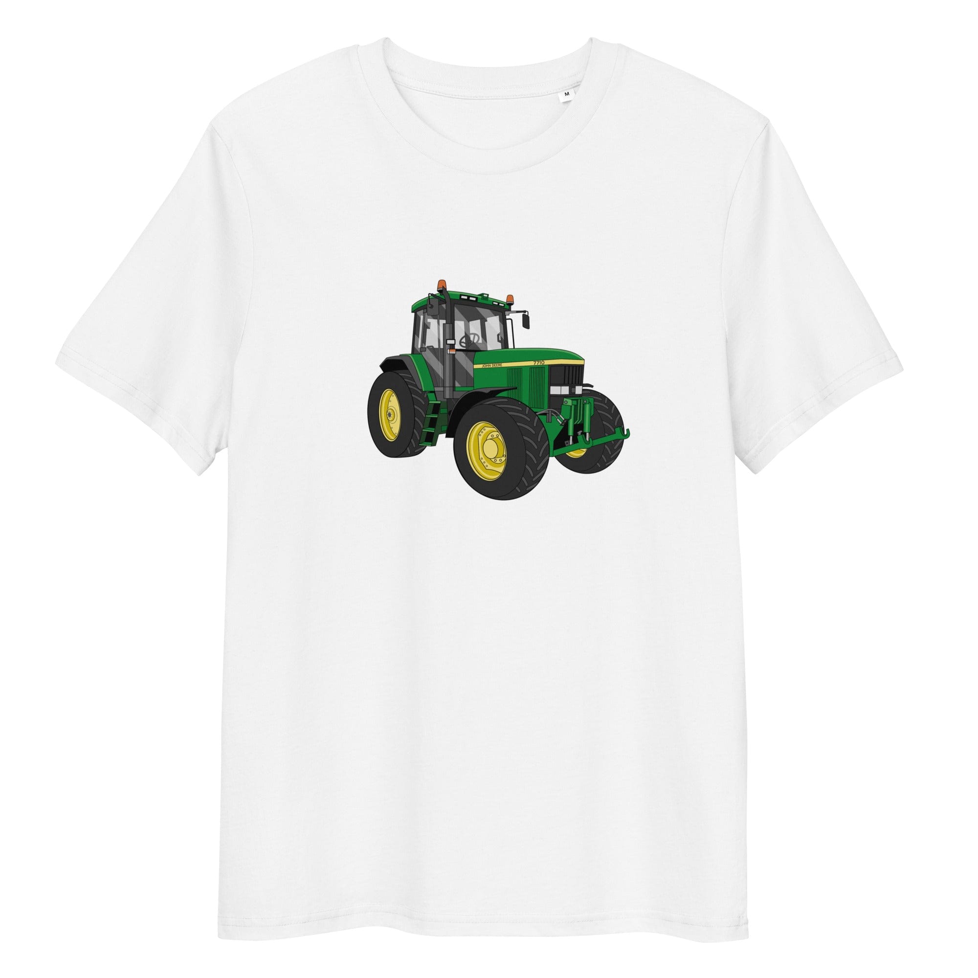 The Tractors Mugs Store White / S John Deere 7710 Unisex organic cotton t-shirt Quality Farmers Merch