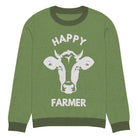 The Tractors Mugs Store XS Happy Cattle Farmer Knitted crew neck sweater Quality Farmers Merch
