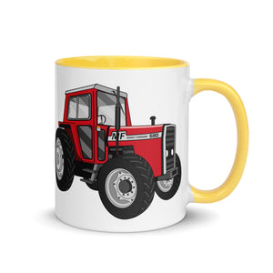 The Tractors Mugs Store Yellow Massey 590 4WD Mug with Color Inside Quality Farmers Merch