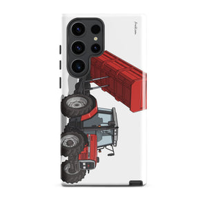 Furrow & Fields Tough case for Samsung® Glossy / Samsung Galaxy S23 Ultra Massey Ferguson 6180 Illustration | Tough case for Samsung® Quality Farmers Merch